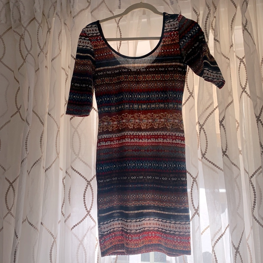 Patterned Purple Rain Dress